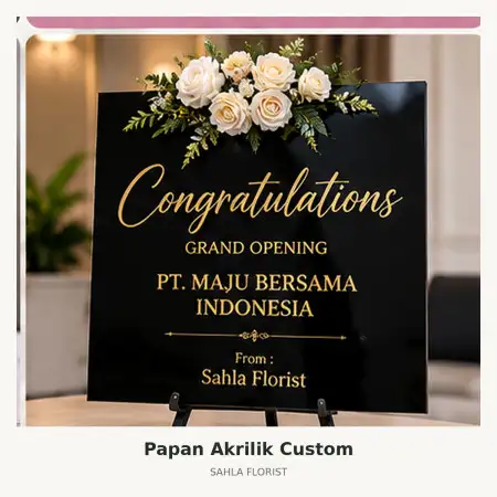 Papan Bunga Akrilik Delipark Medan